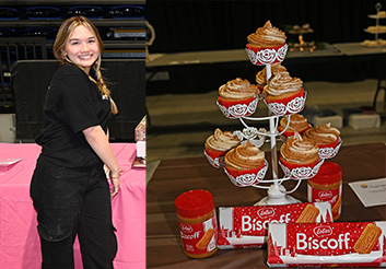  Cy Ranch student Lyla Isra and her winning biscoff cupcake
